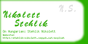 nikolett stehlik business card